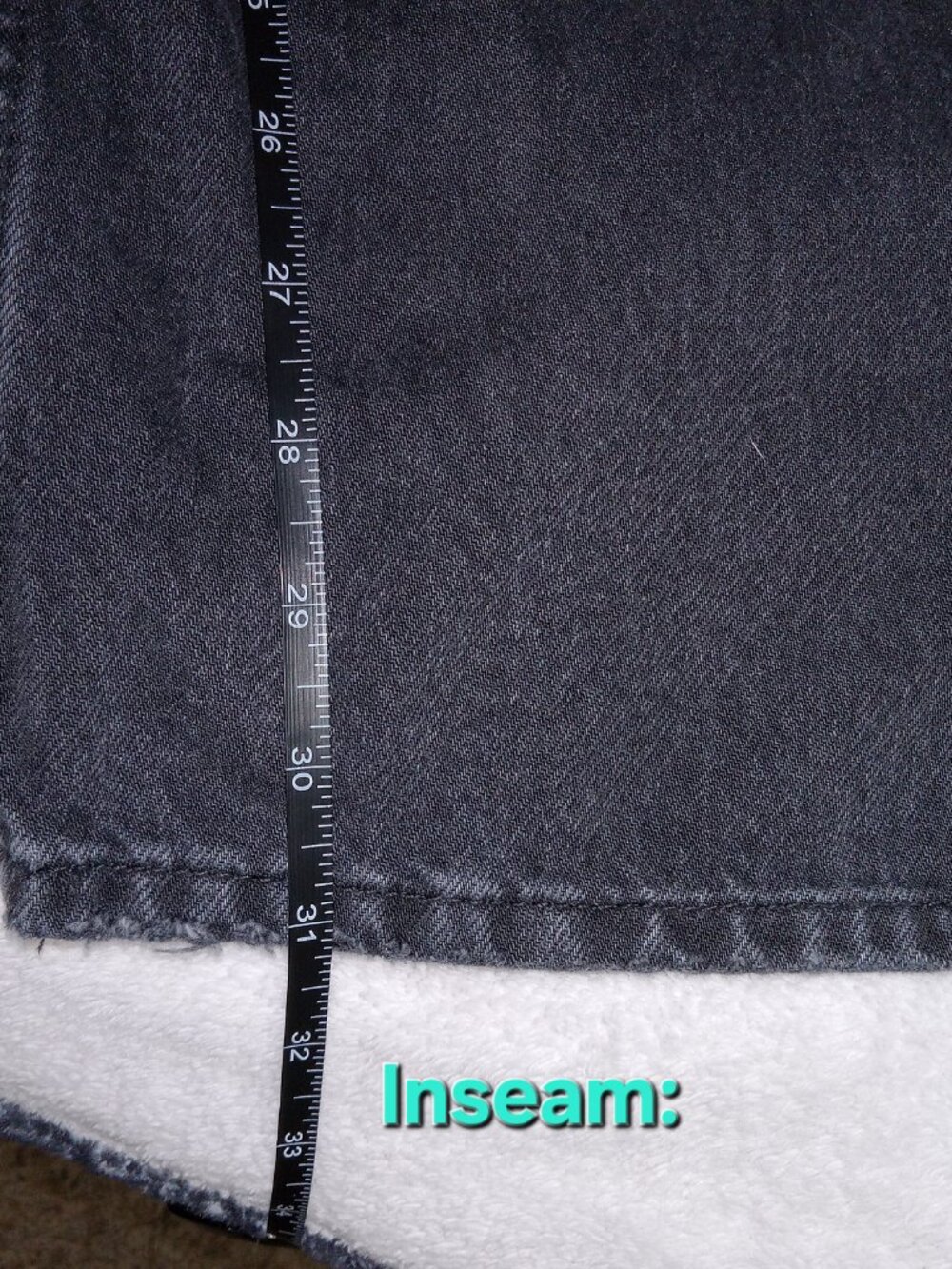 We The Free Women’s Sz 31 High Rise Wide-Leg Jeans Black Dark Wash Denim Button - Picture 12 of 14